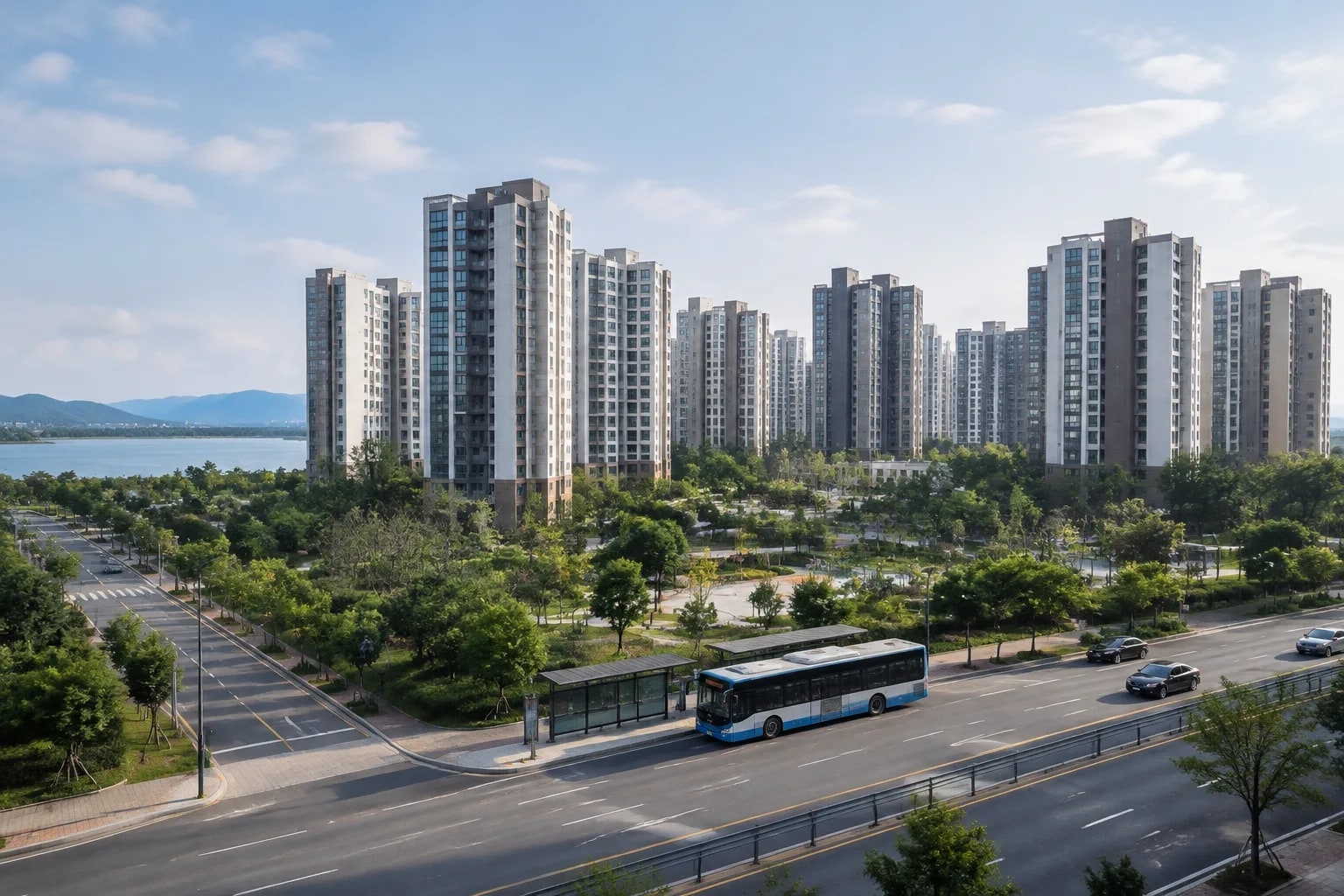 지곡동 새 아파트 광역버스 정류장 접근성 확인