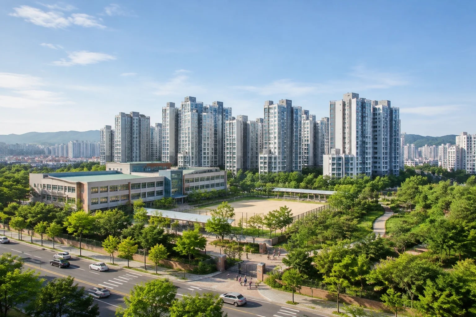 광주 신축아파트 하백초 통학구역 내 국공립 어린이집 분포