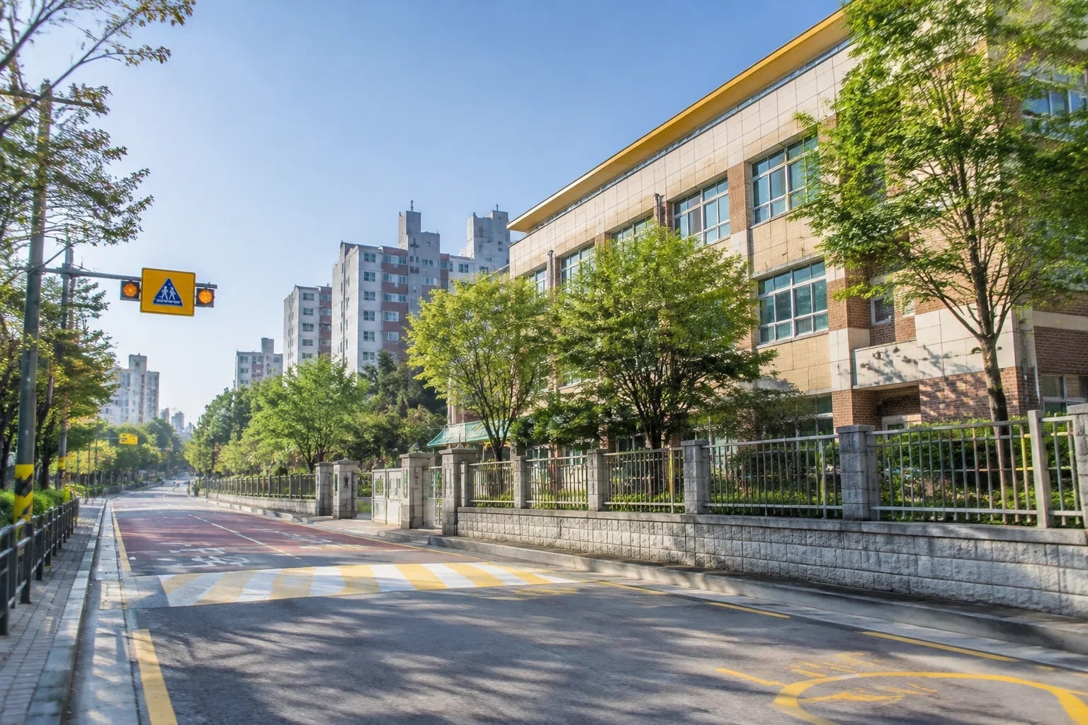 동양동 새 아파트 인천당산초등학교 통학거리와 어린이집 현황