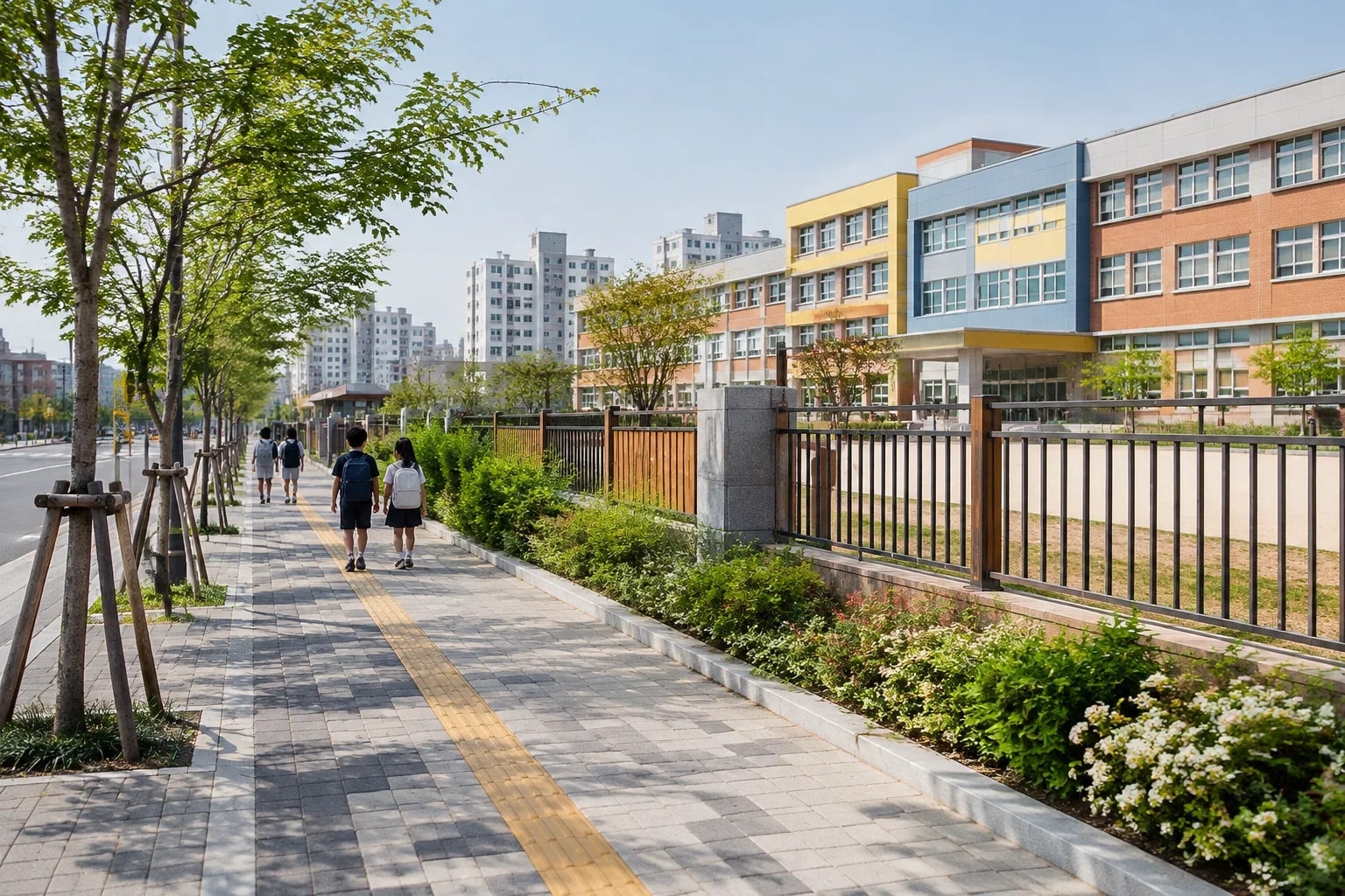 배방필하우스리버시티 아산월천초까지 도보 6분 통학로와 보행 여건