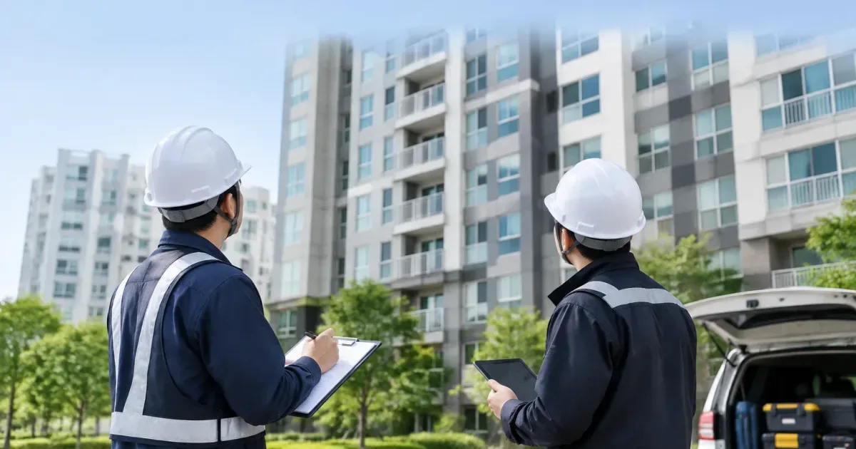 경기 안산 OO아파트 정밀안전점검 사전 자료 검토 부재 실측
