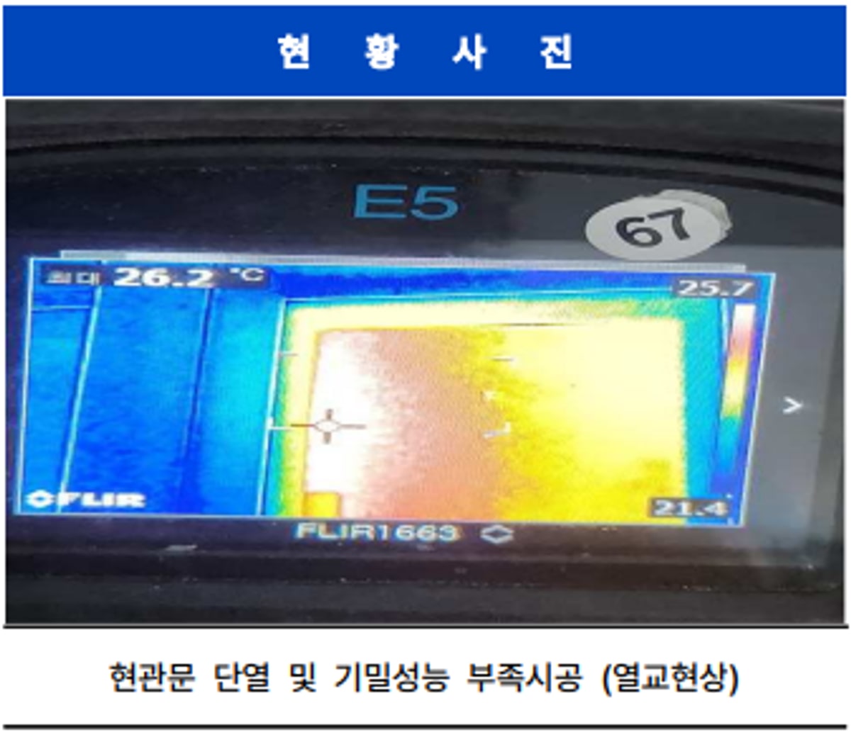단열재 결손 및 방수 성능을 전문 장비로 측정하여 점검